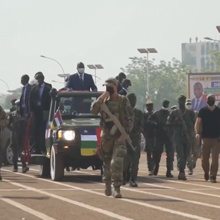 Mercenarios rusos brindan seguridad al presidente de la República Centroafricana