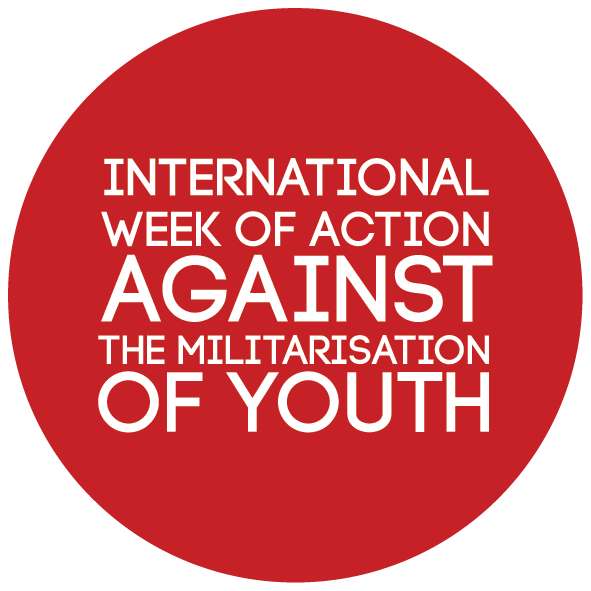 International Week of Action Against the Militarisation of Youth logo