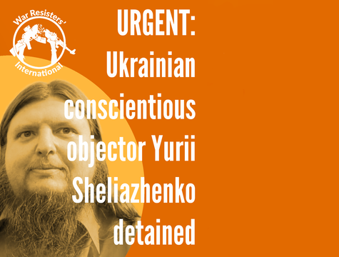 Poster for solidarity call for Yurii Sheliazhenko