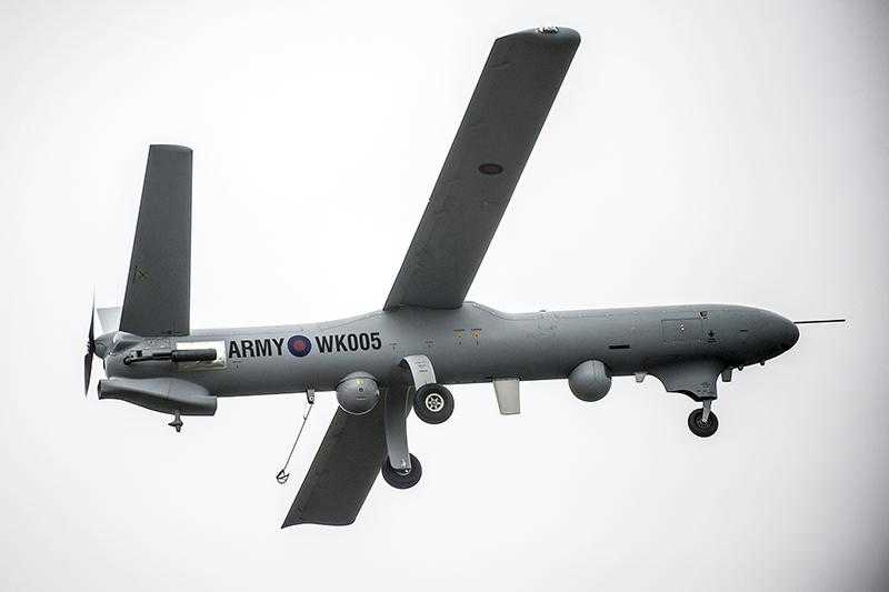 A Watchkeeper 450 drone in flight