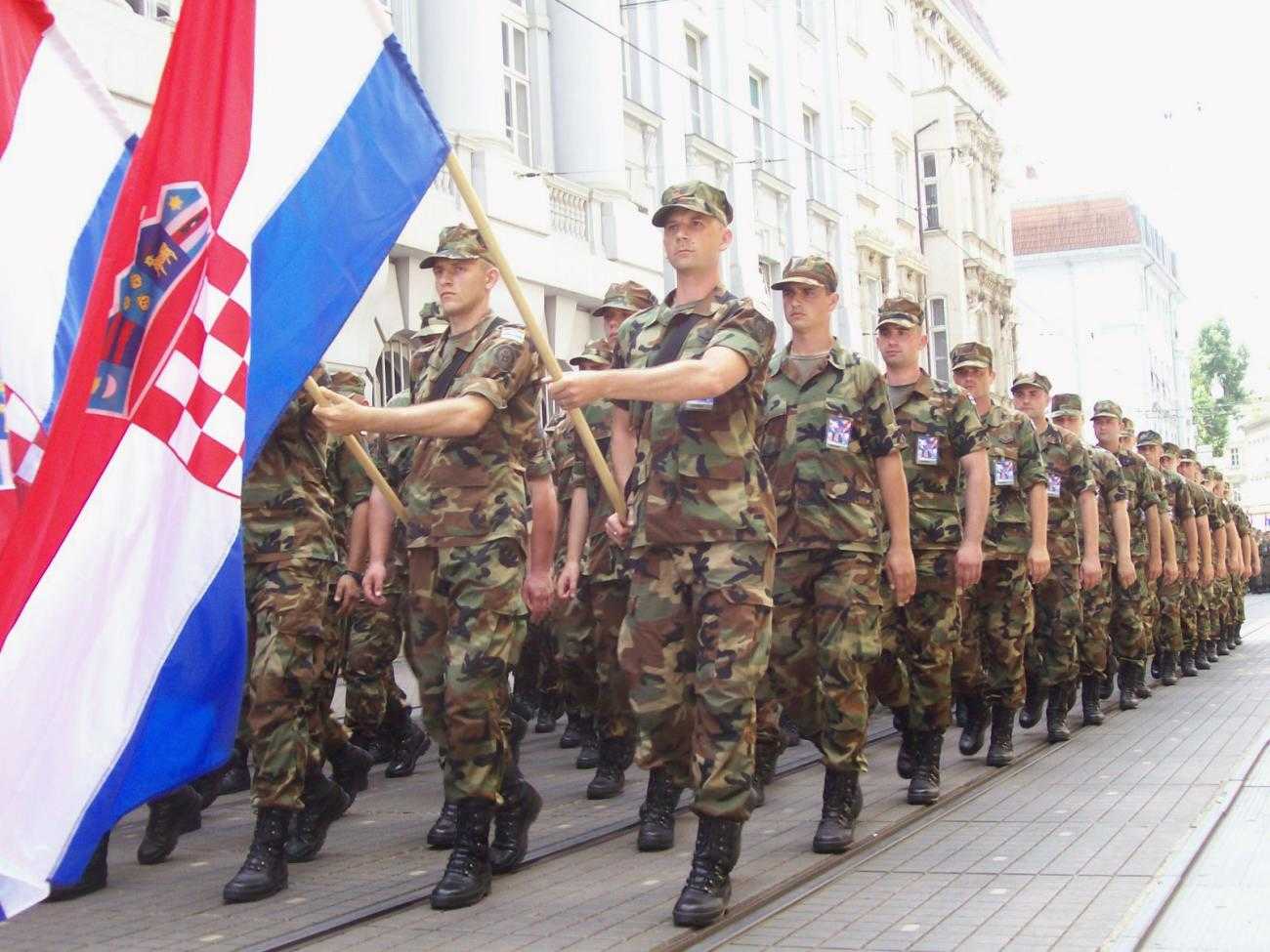 A military parade in Croatia