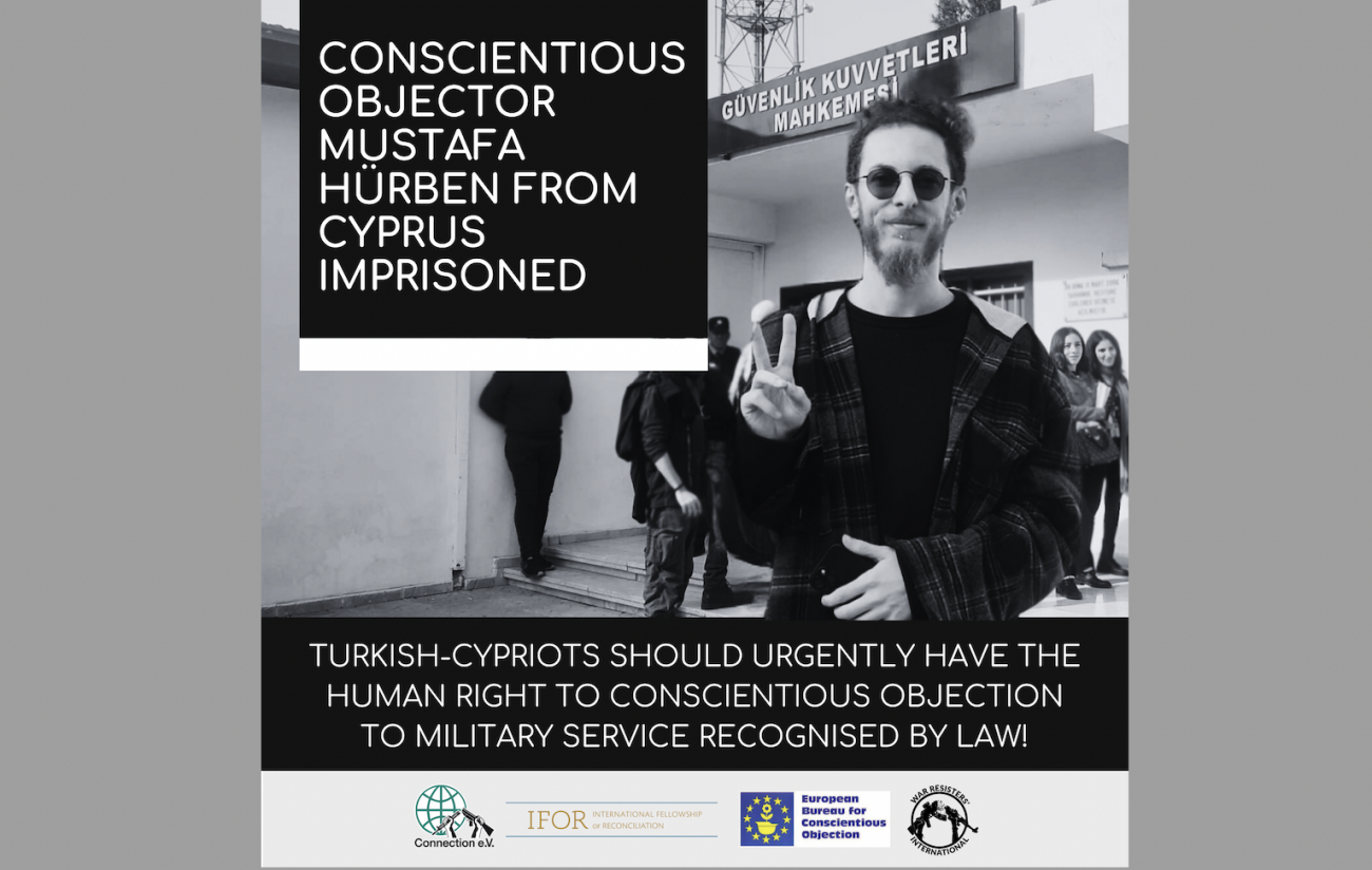Cartel de la declaración conjunta en apoyo a Mustafa Hurben.