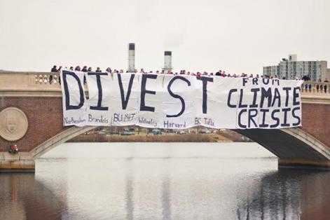 An action calling for divestment in the USA.