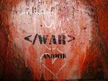 </WAR> on a red background