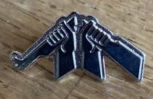 A Broken Rifle pin badge