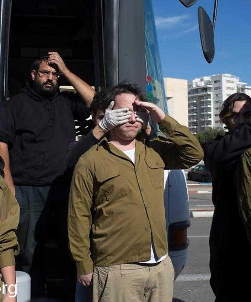 Hear no evil, see no evil, speak no evil: Activists in Israel dress as soldiers to take part in a protest, in solidarity with imprisoned conscientious objectors