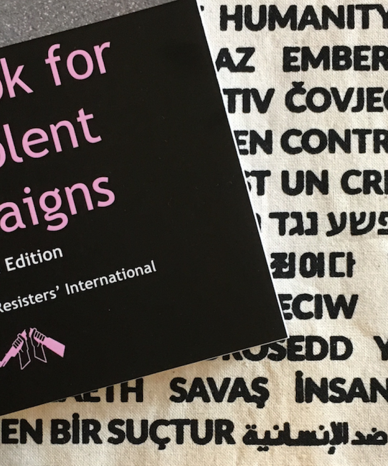 A copy of WRI's Handbook for Nonviolent Campaigns