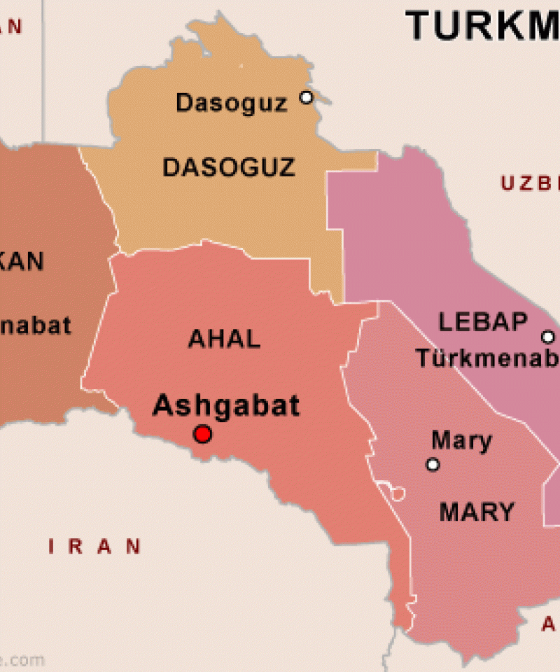 Mapa turkmenistan