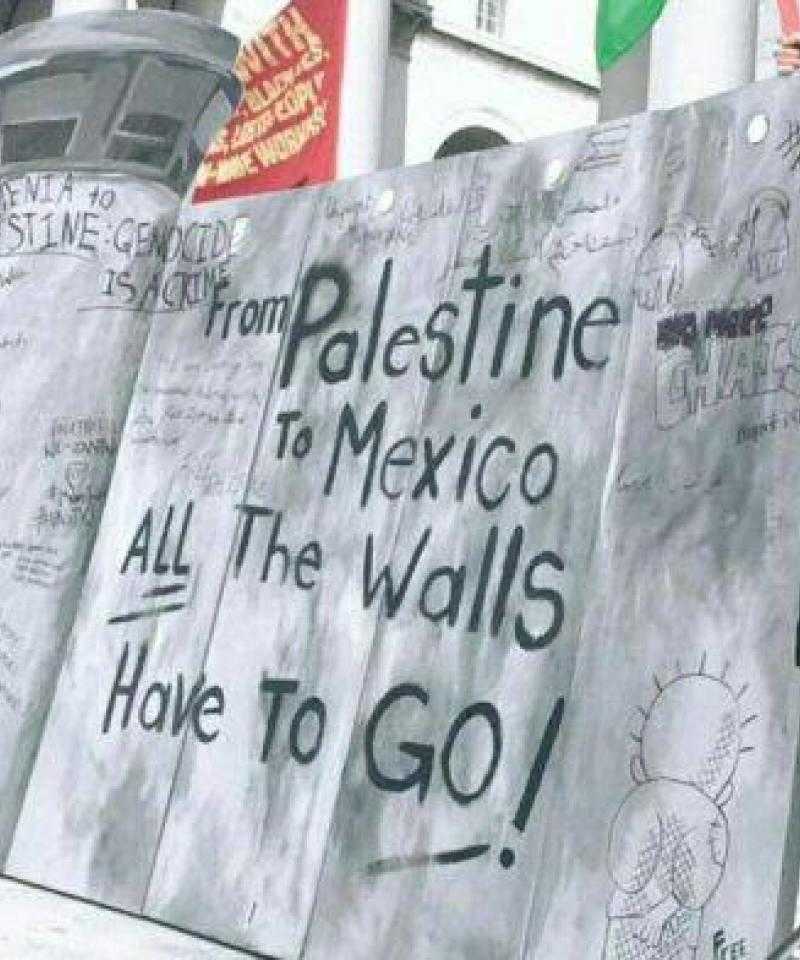 A protest against the border wall between Mexico and the USA