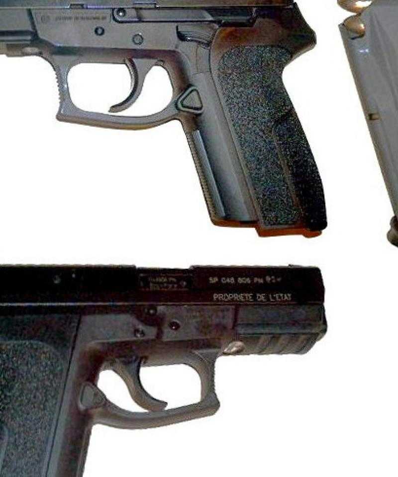 A photo of the handgun allegedly sold to Colombia via the USA