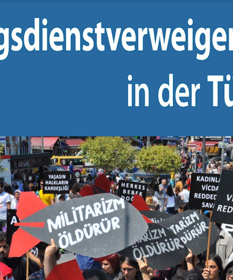 Titelseite der Broschüre Kriegsdienstverweigerung in der Türkei
