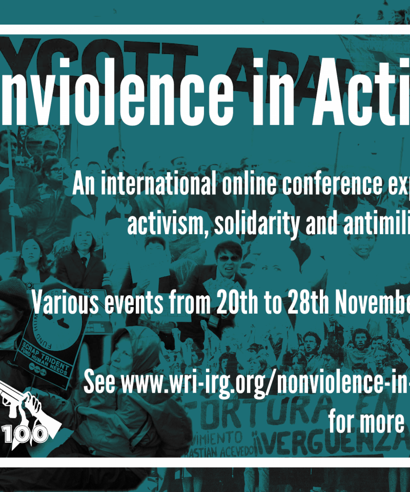 A banner image for the Nonviolence in Action event