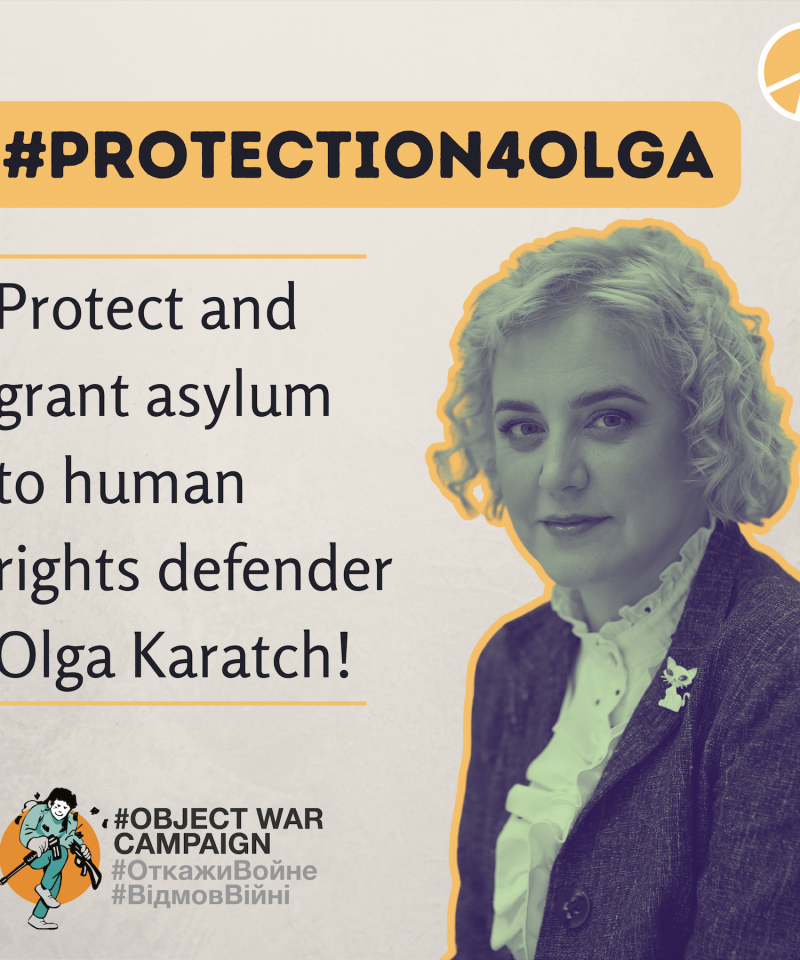 poster for the protection for olga campaign