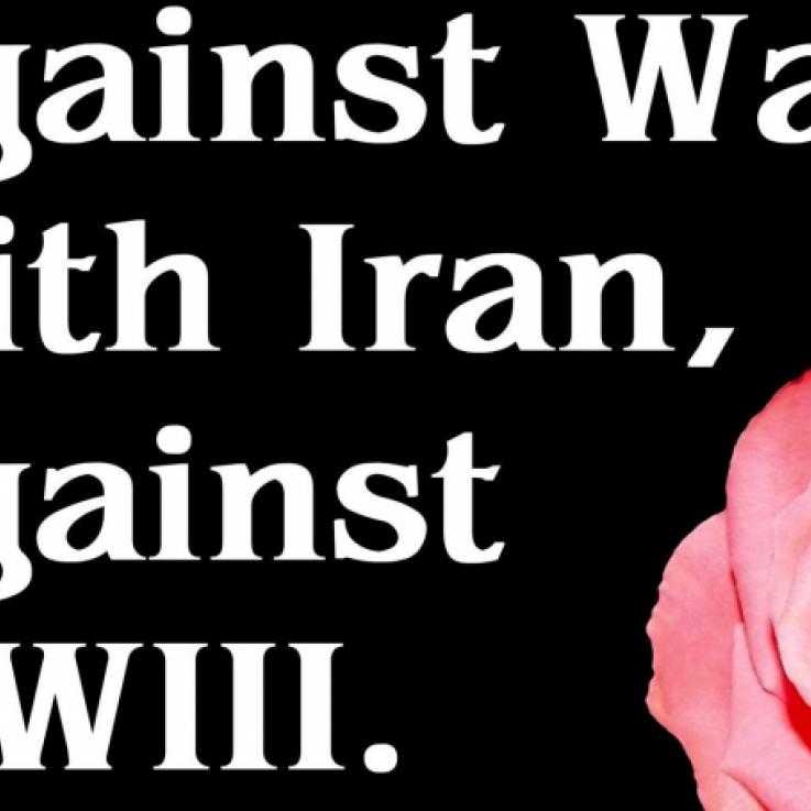 WRL Statement poster - An image of a rose with a message of solidarity written alongside it