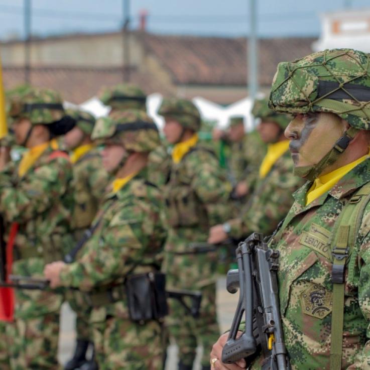 Un grupo de soldados colombianos